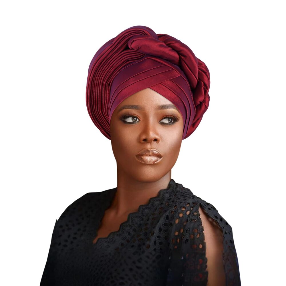 6452 Turban Cap Nigeria Wedding Auto Geles Party Headwear Head Wraps Raw